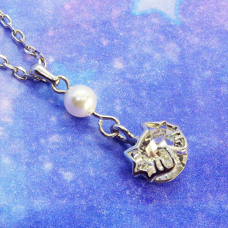 ひげ付き猫フェイスモチーフ スワロフスキー パール 大人可愛いネックレス 長さ・SV925変更可 アジャスター追加可