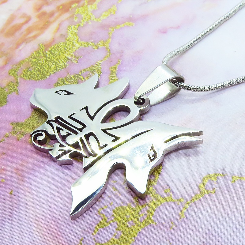 【再々販】猫の神 犬の神 バステト アヌビス ステンレスモチーフネックレス エジプト オリエンタル スネークチェーン アジャスター