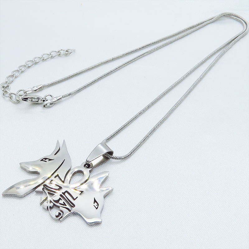 【再々販】猫の神 犬の神 バステト アヌビス ステンレスモチーフネックレス エジプト オリエンタル スネークチェーン アジャスター