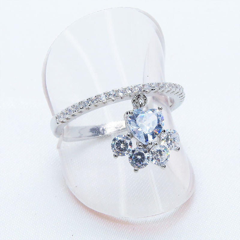 シルバー925 肉球モチーフのシンプルで可愛いエタニティリング キュービックジルコニア サイズ13号 SV925 猫 犬