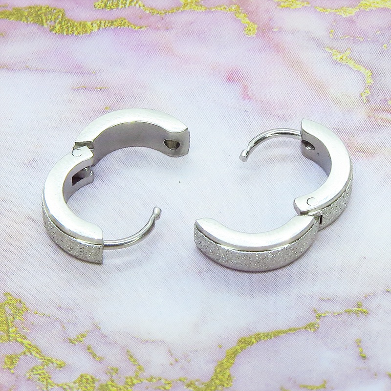 【再販】シルバーカラー サージカルステンレス フープピアス リングピアス ビジュー メンズ レディース