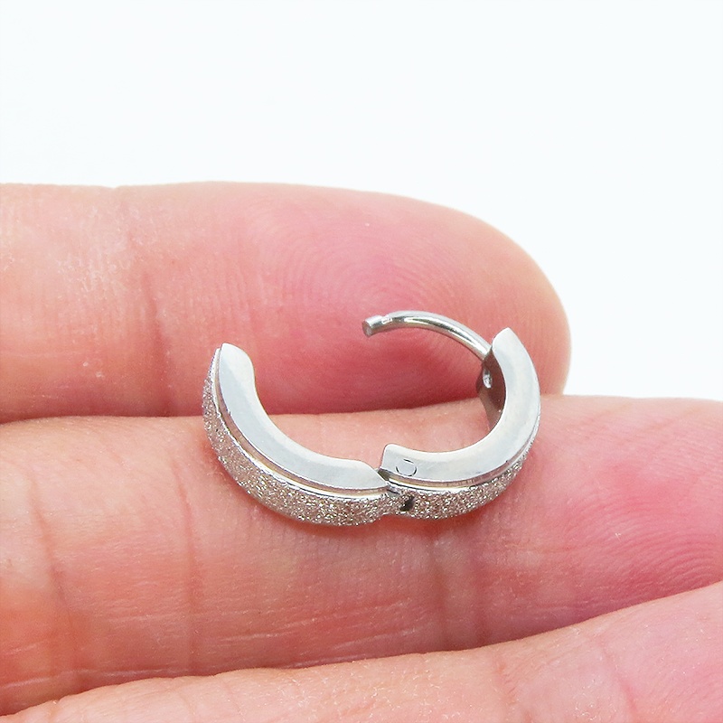 【再販】シルバーカラー サージカルステンレス フープピアス リングピアス ビジュー メンズ レディース