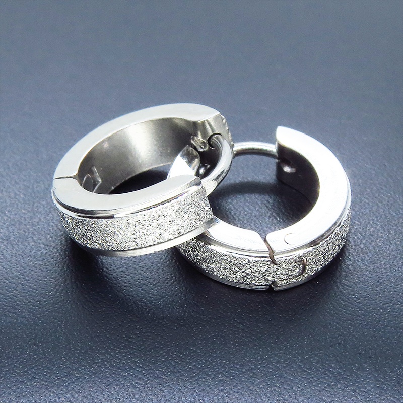 【再販】シルバーカラー サージカルステンレス フープピアス リングピアス ビジュー メンズ レディース