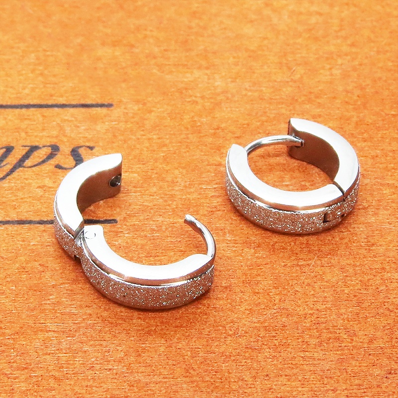 【再販】シルバーカラー サージカルステンレス フープピアス リングピアス ビジュー メンズ レディース