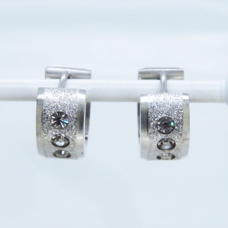 シルバーカラー サージカルステンレス フープピアス リングピアス クリスタルガラス メンズ レディース