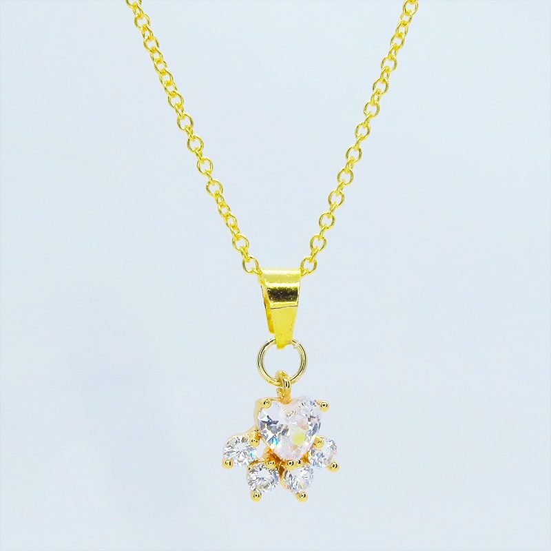 【再販】シルバー925 18KゴールドPLD 肉球モチーフの大人可愛いワンポイントネックレス ジルコニア 猫 犬 アジャスター追加可