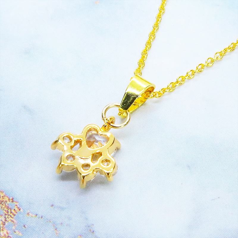 【再販】シルバー925 18KゴールドPLD 肉球モチーフの大人可愛いワンポイントネックレス ジルコニア 猫 犬 アジャスター追加可