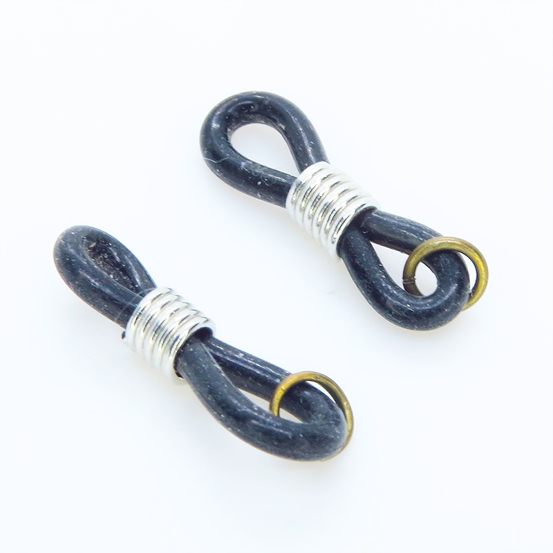 アンティークゴールド 跳ね猫とメタルビーズのメガネチェーン&マスクチェーン 吊り下げ型 メガネ留め