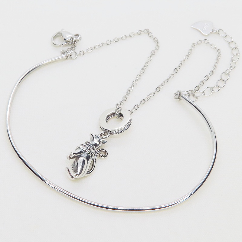 シルバー925 バステト 猫の神様 エジプト 猫モチーフ バングル＆ブレスレット