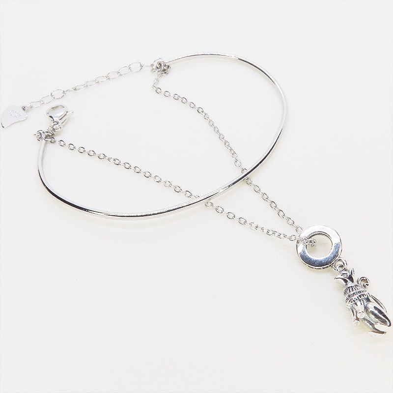 シルバー925 バステト 猫の神様 エジプト 猫モチーフ バングル&ブレスレット