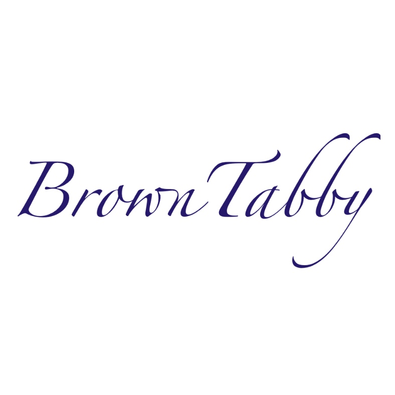 Brown Tabby ジップパーカー - 白