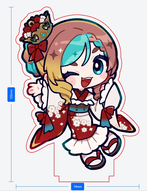 アクリルスタンド~お正月のお着物~