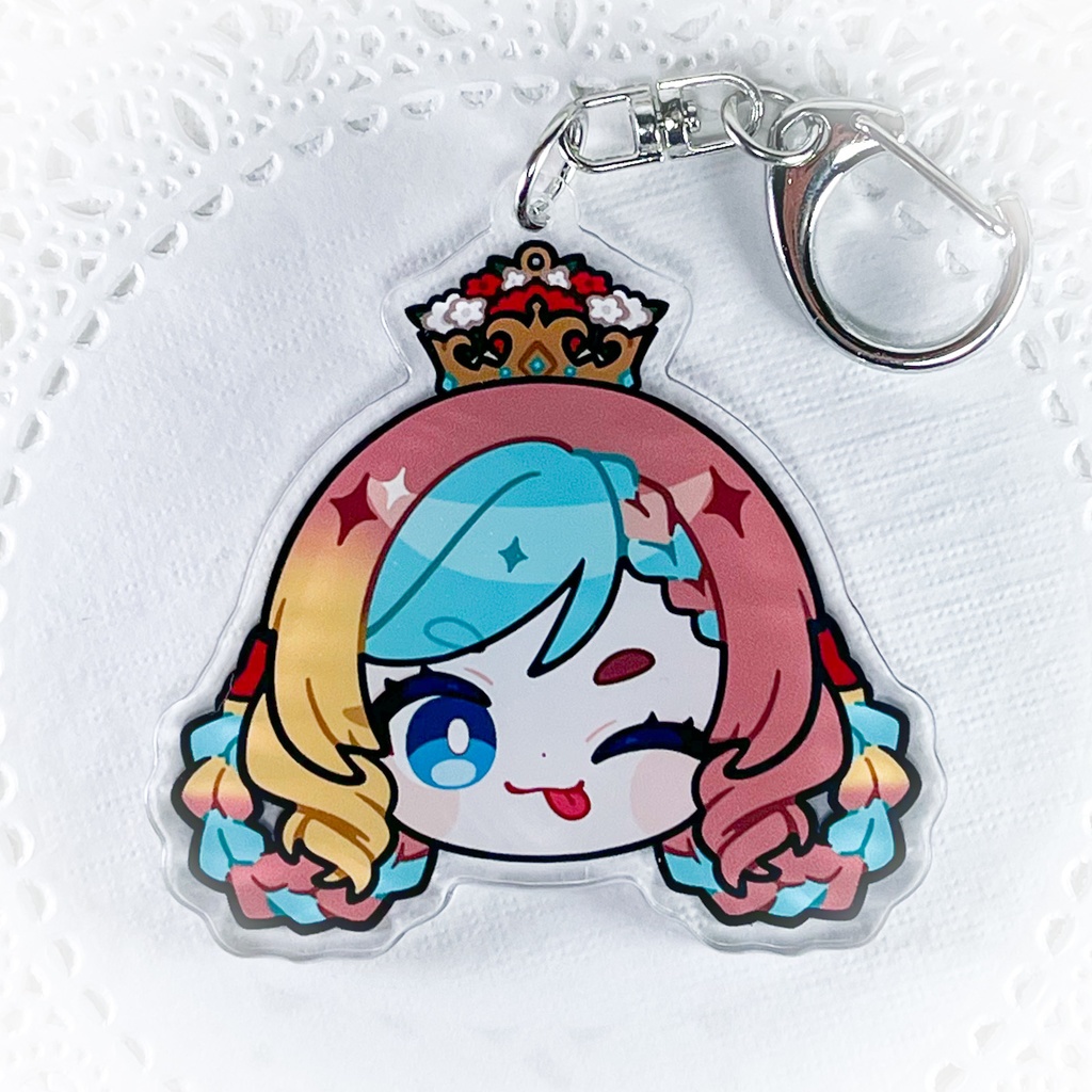 アクリルキーホルダー~ぺろりん顔~