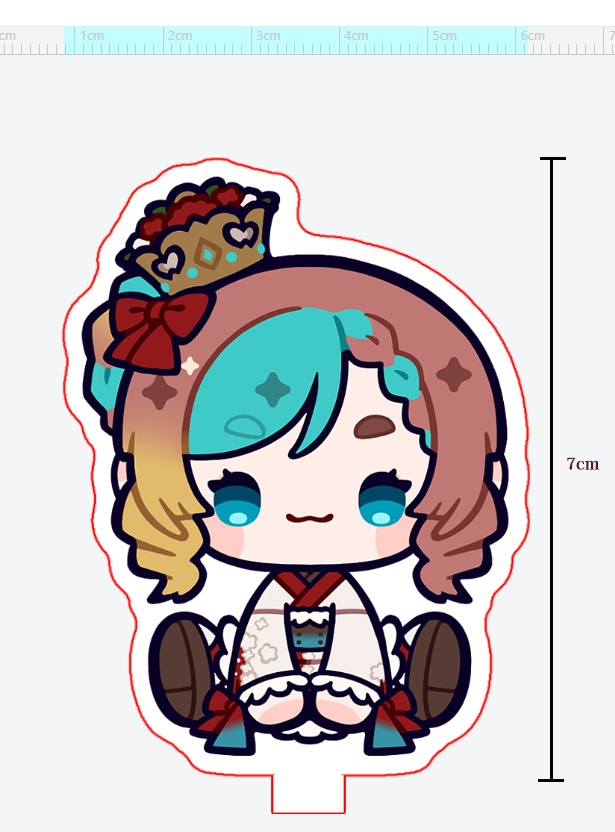 アクリルスタンド~ぬいお正月のお着物~