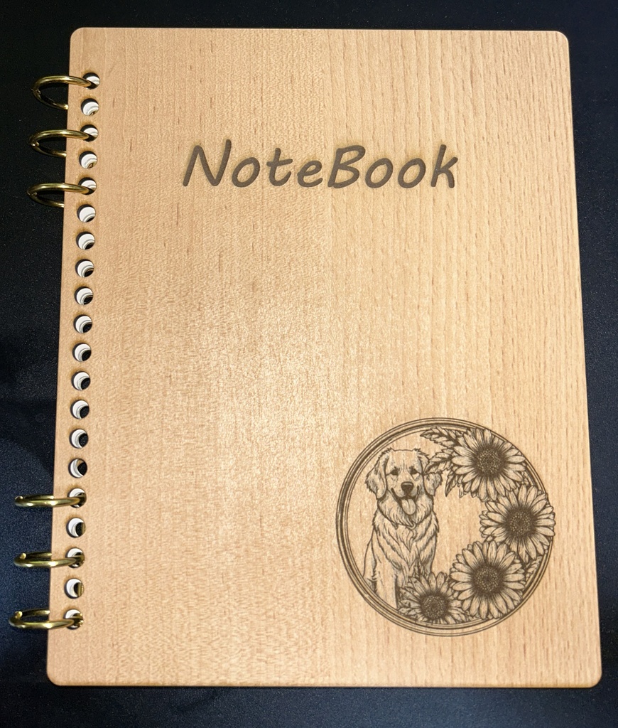 Wood Notebook (誕生花×干支)