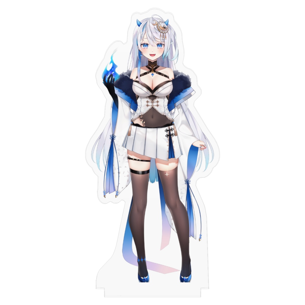 【常設】アクリルフィギュア(笑顔Ver)【月百合鬼ら/個人Vtuber】