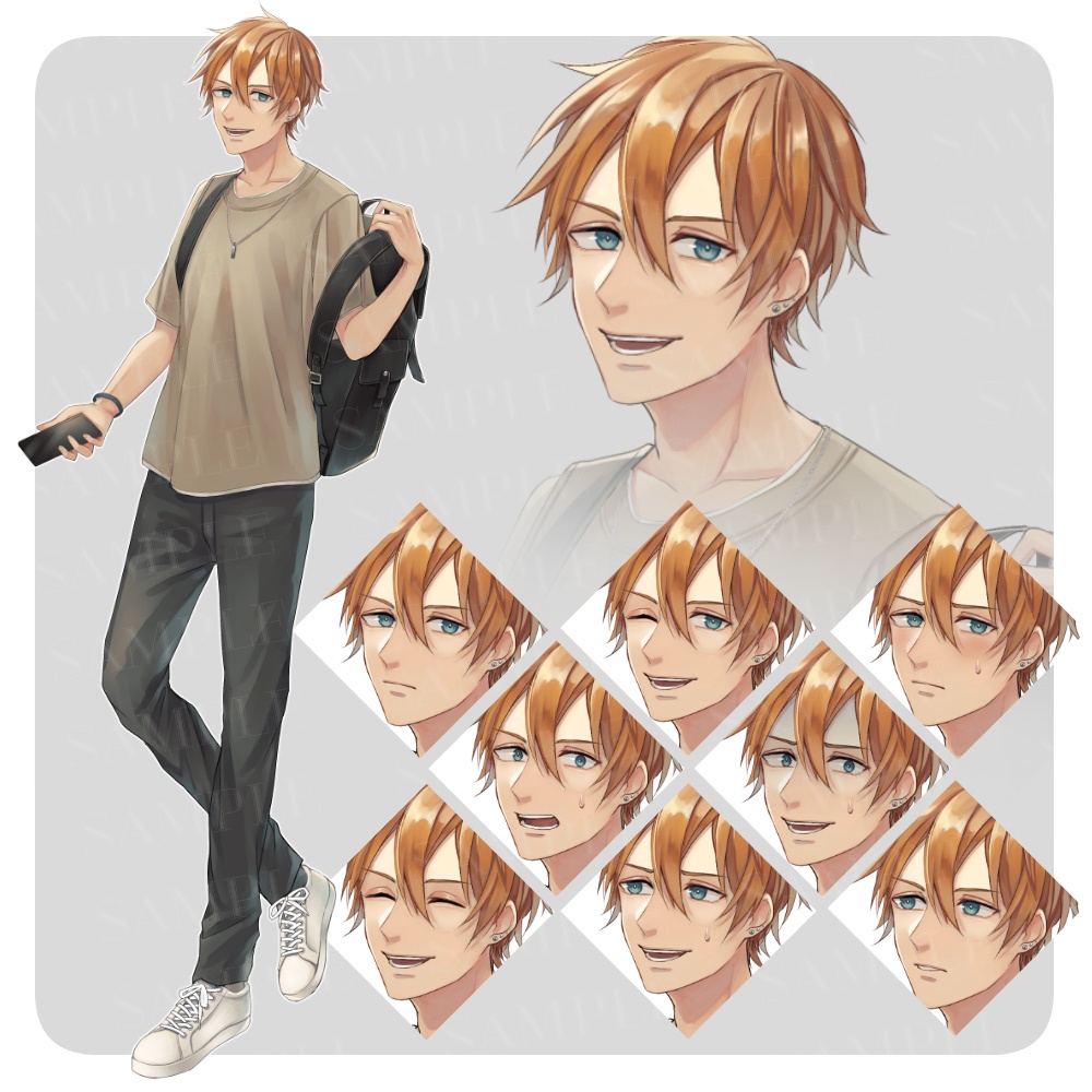 【立ち絵素材01】表情全9種