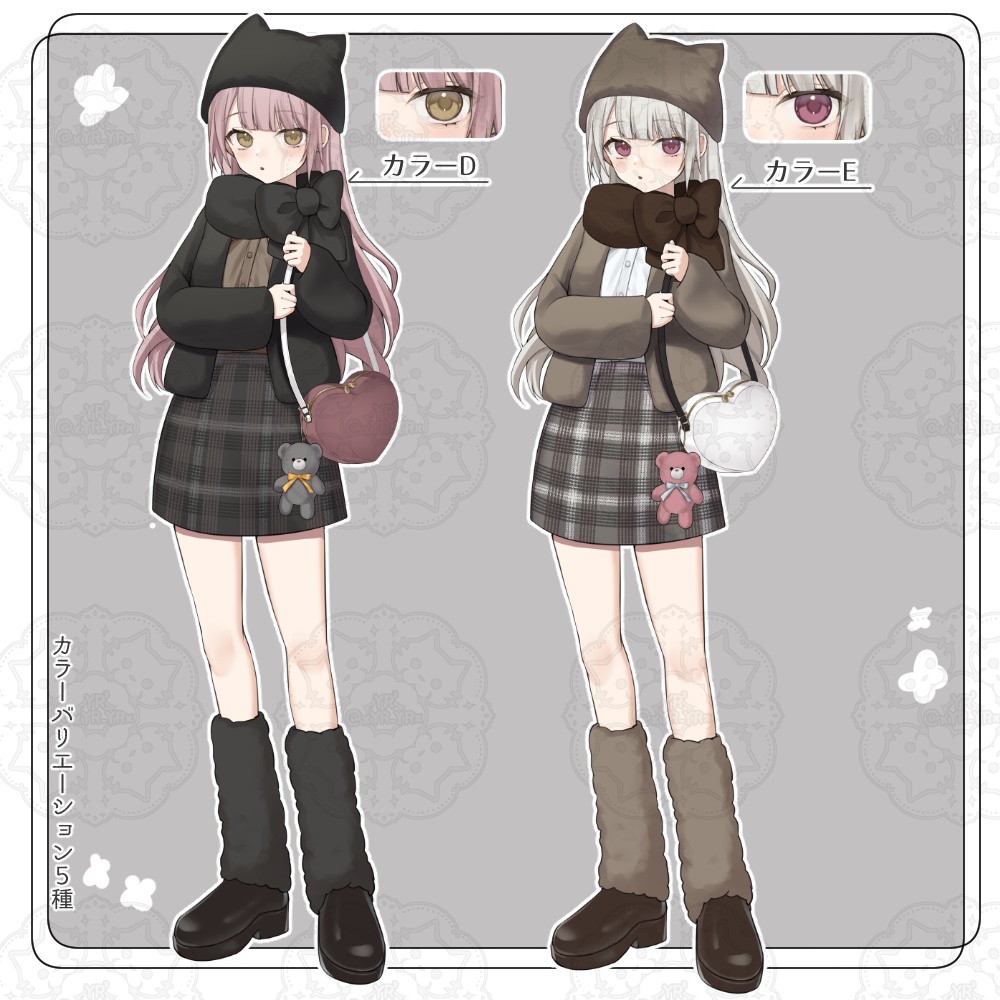 【立ち絵素材07】表情12種×カラー5種