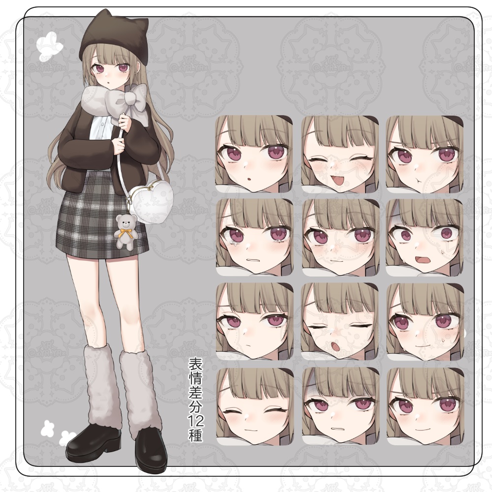 【立ち絵素材07】表情12種×カラー5種