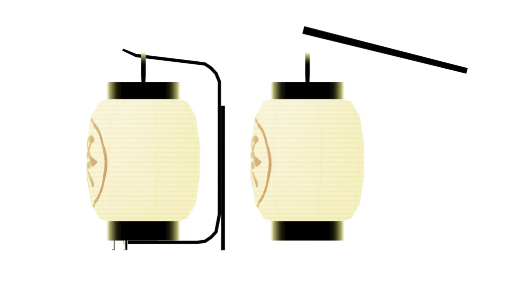 【VRChat想定】提灯3Dモデル