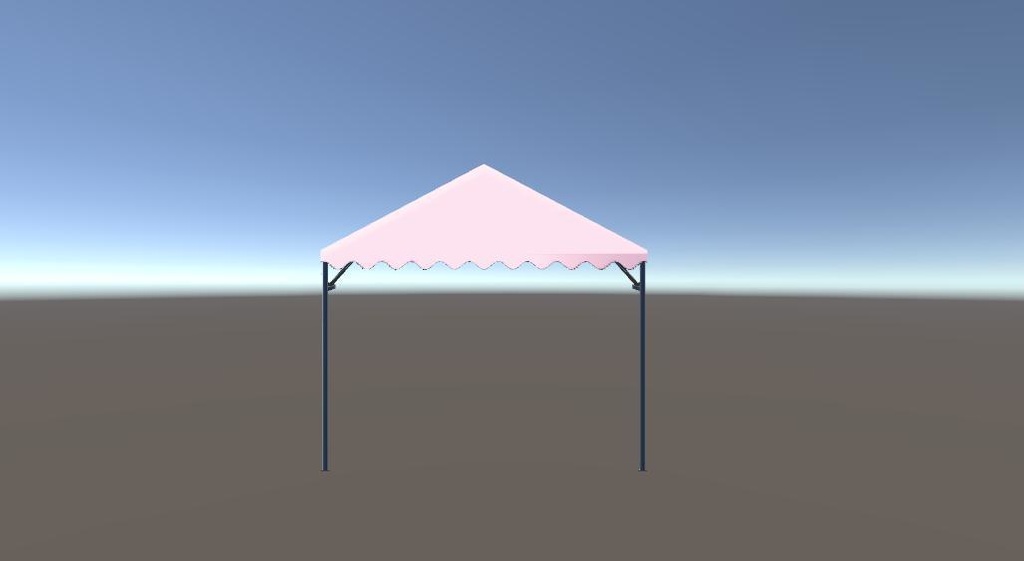 【VRChat想定】集会用テント 3Dモデル