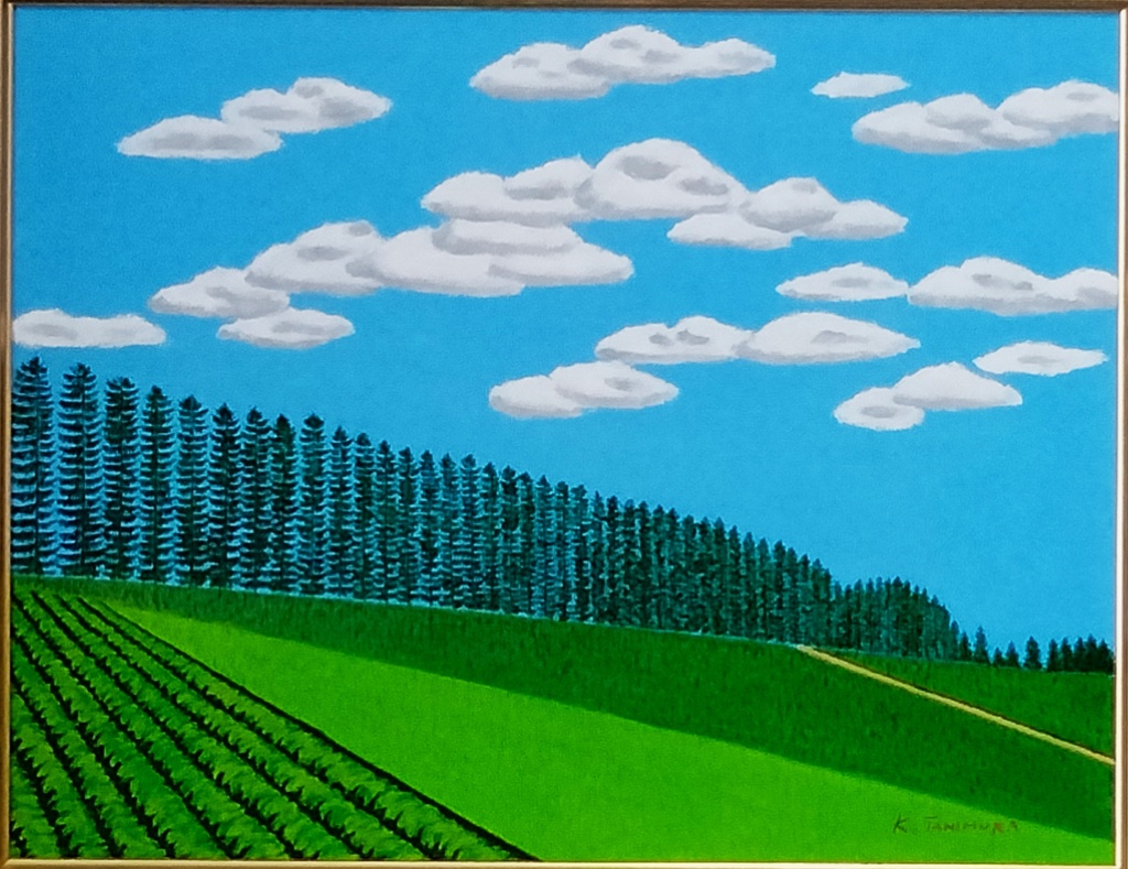 ★夏の美瑛マイルドセブンの丘・肉筆油彩画・F6キャンバス