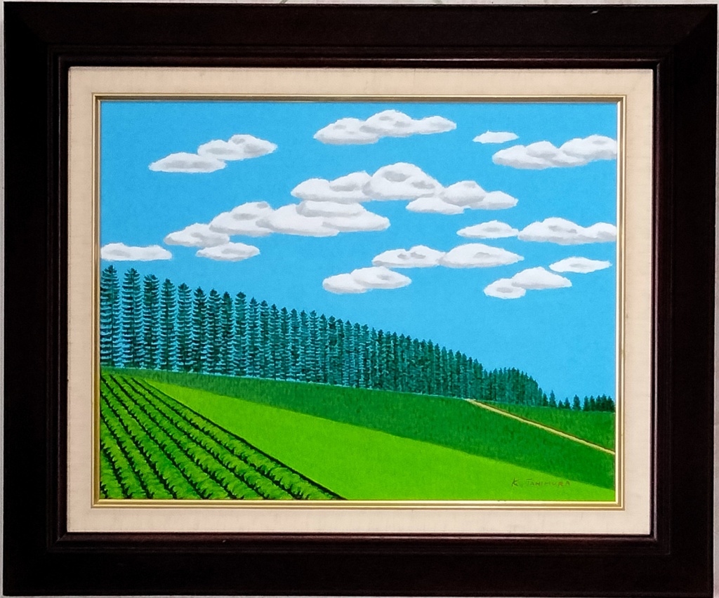 ★夏の美瑛マイルドセブンの丘・肉筆油彩画・F6キャンバス