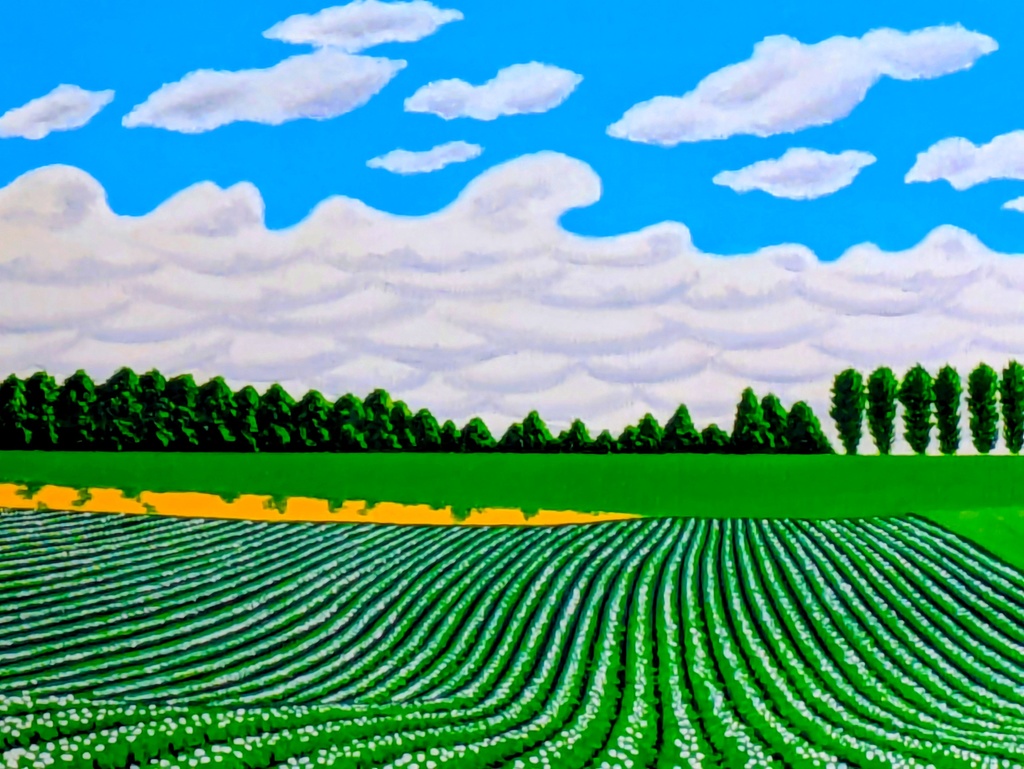★美瑛・うねるいも畑・肉筆油彩画・F6キャンバス