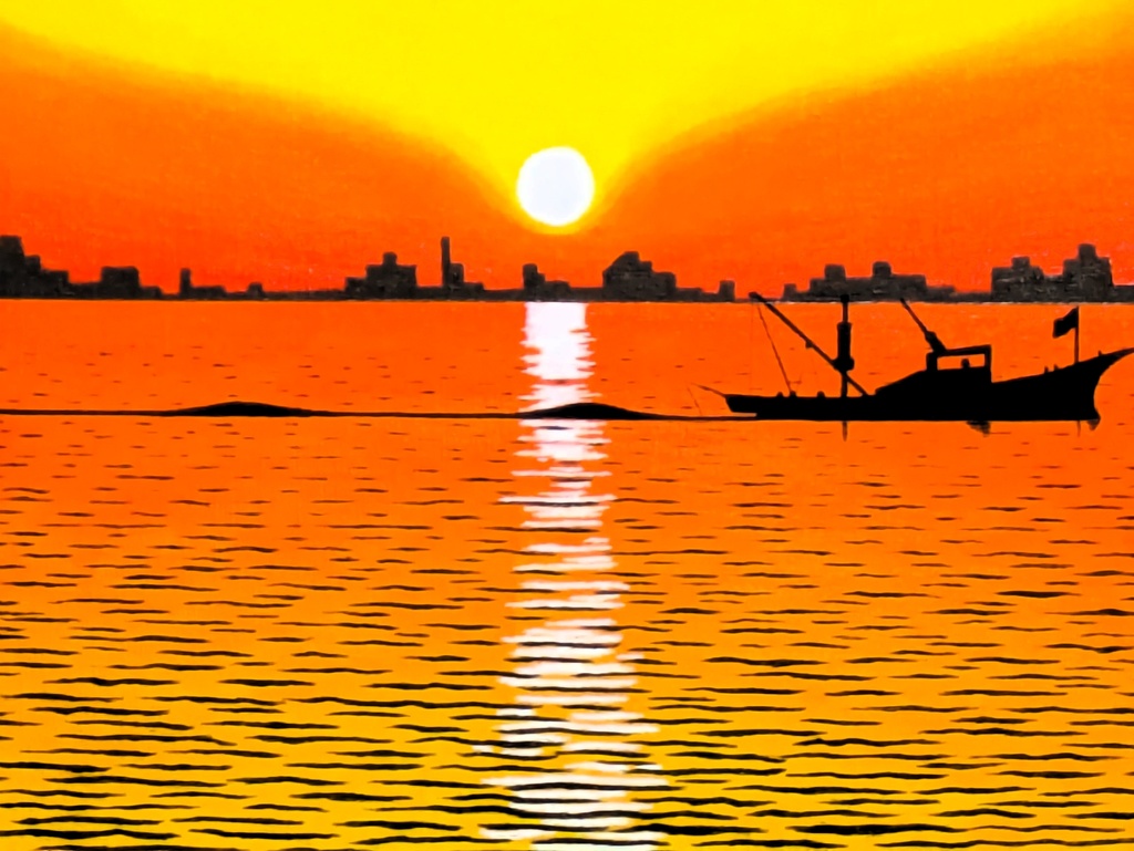 ★夕暮れの帰船