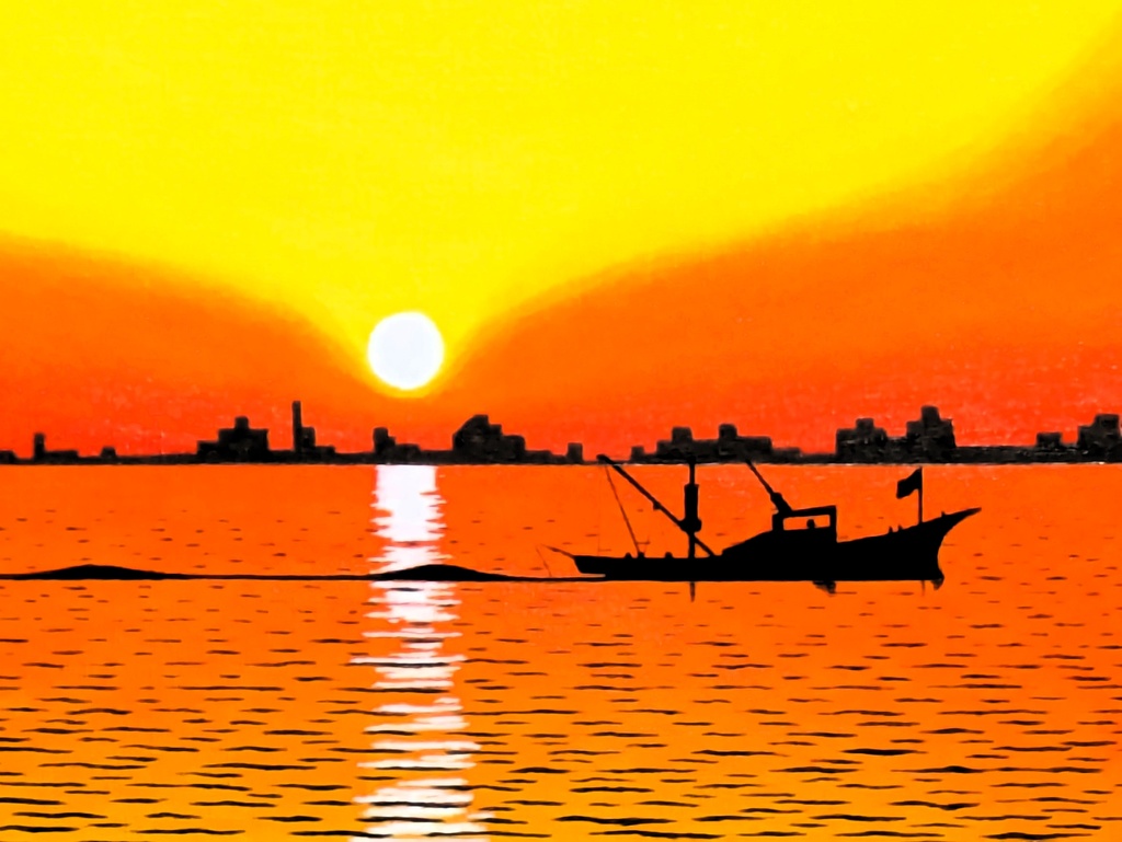 ★夕暮れの帰船