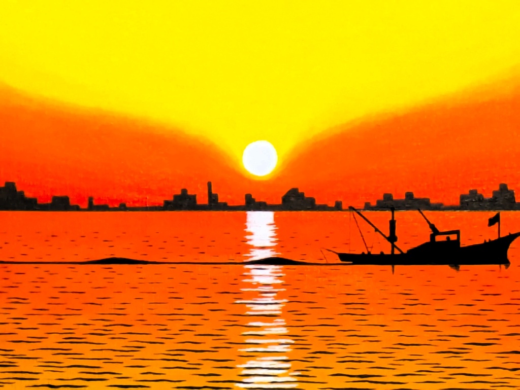 ★夕暮れの帰船