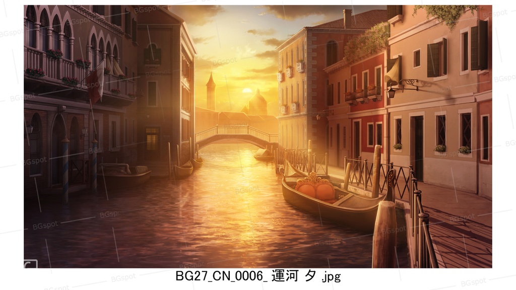 🖼️ 個別販売 【BG_27 運河の風景 ver1.0】