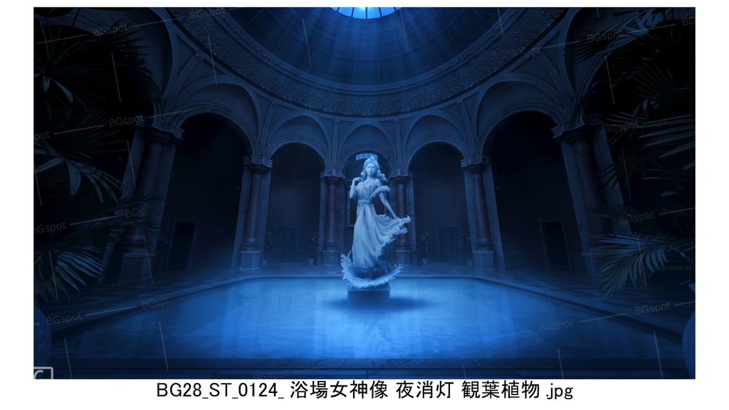 🖼️ 個別販売 【BG_28 王族の浴場 ver1.0】女神像(浴場の装飾)