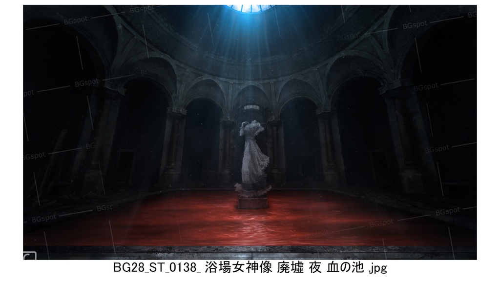 🖼️ 個別販売 【BG_28 王族の浴場 ver1.0】女神像(浴場の装飾)