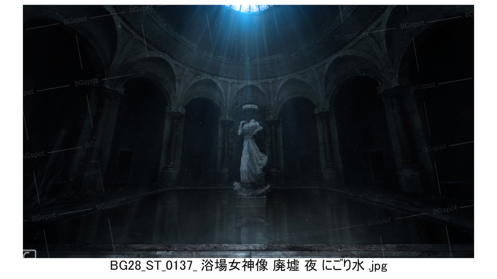 🖼️ 個別販売 【BG_28 王族の浴場 ver1.0】女神像(浴場の装飾)