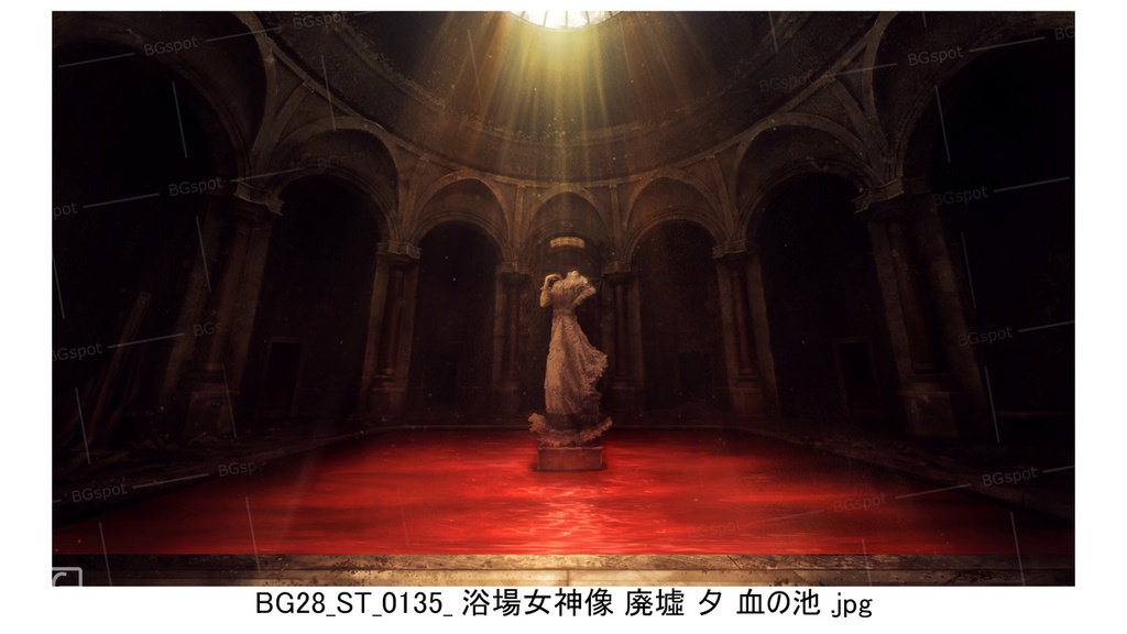 🖼️ 個別販売 【BG_28 王族の浴場 ver1.0】女神像(浴場の装飾)