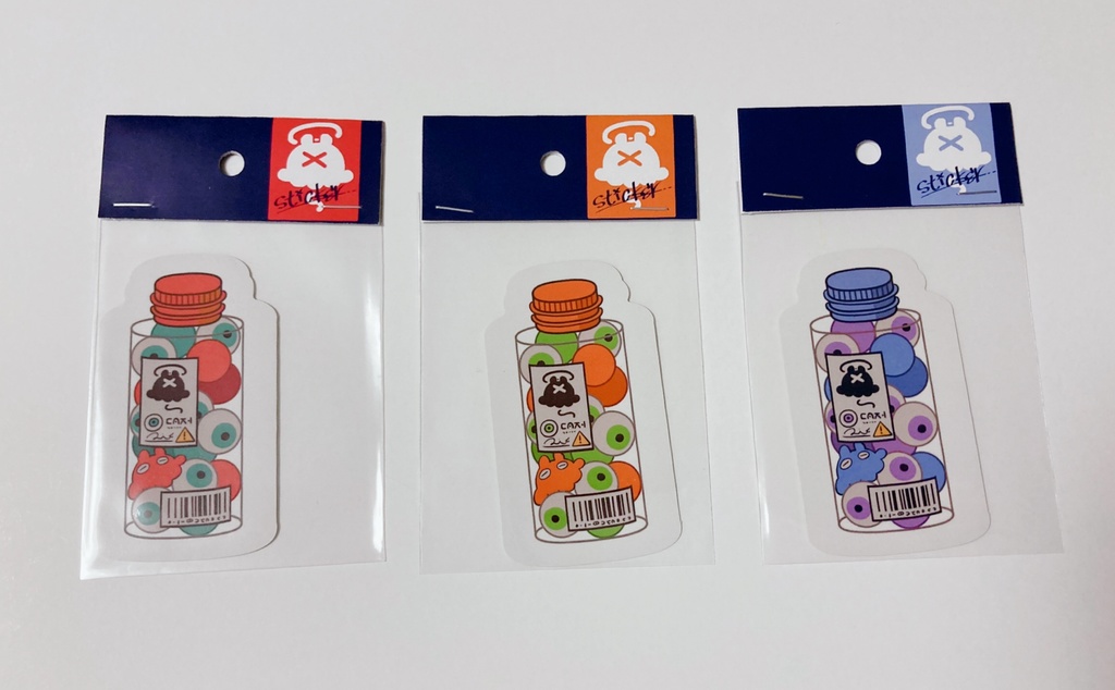 小瓶のステッカー
