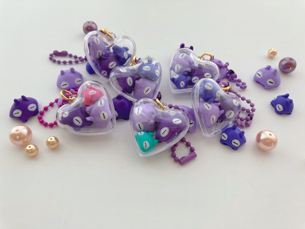 メンダコカプセルキーホルダー 【ハート型】