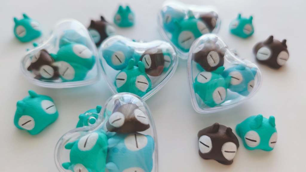 メンダコカプセルキーホルダー 【ハート型】