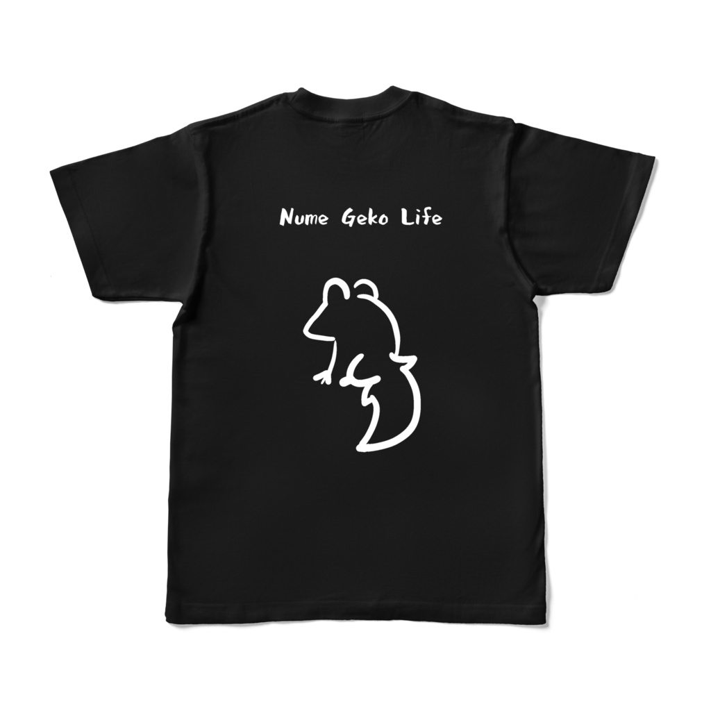 【シンプルBK】ゲコわんシルエットTシャツ