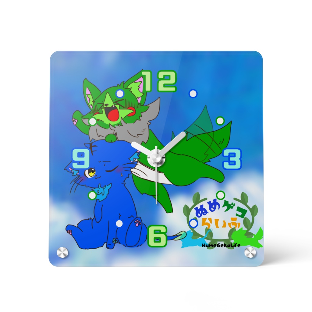 ぬめゲコらいふ アクリル時計