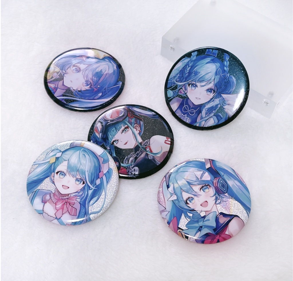 ランダムグリッター缶バッジ（全5種）