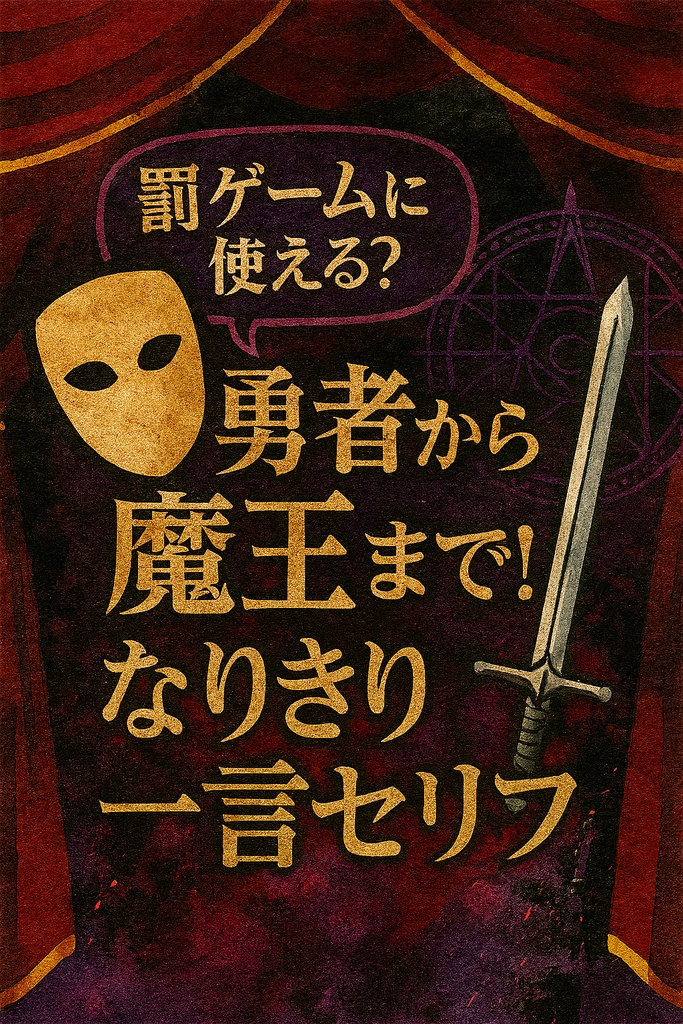 罰ゲームに使える？勇者から魔王まで！なりきり一言セリフ