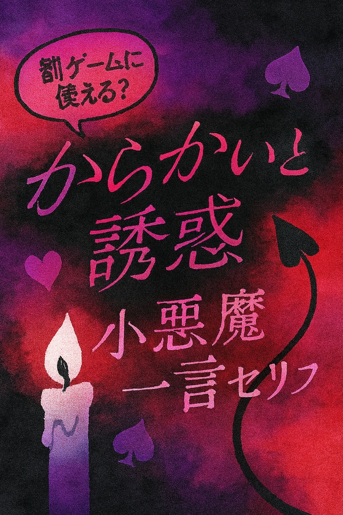 罰ゲームに使える？からかいと誘惑・小悪魔な一言セリフ