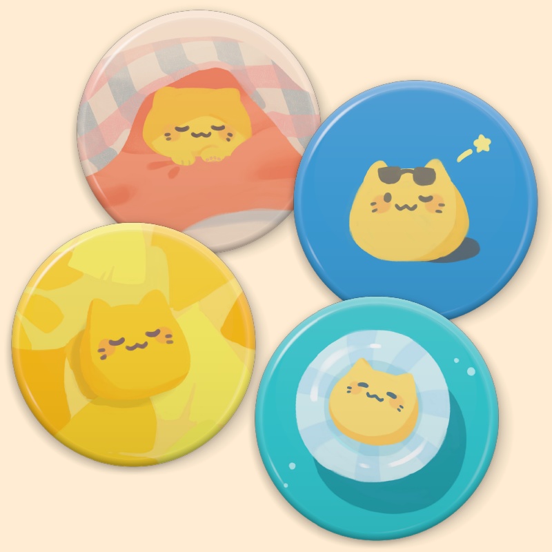 にゃんぷっぷー缶バッジ