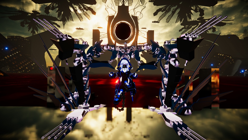 【VRChat想定】Skeletal Formation Mechanical Avatar(Universal Extended Accessory同梱) - アヤナミストの3Dモデル習作置き場 - 2/4