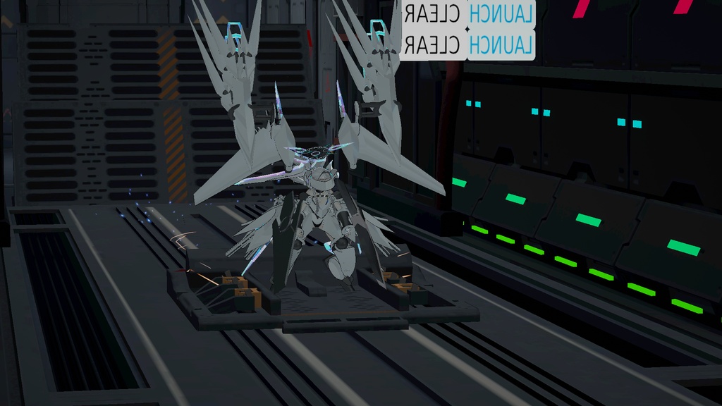 【VRChat想定】オプションパーツセットB:ウイングandシールド