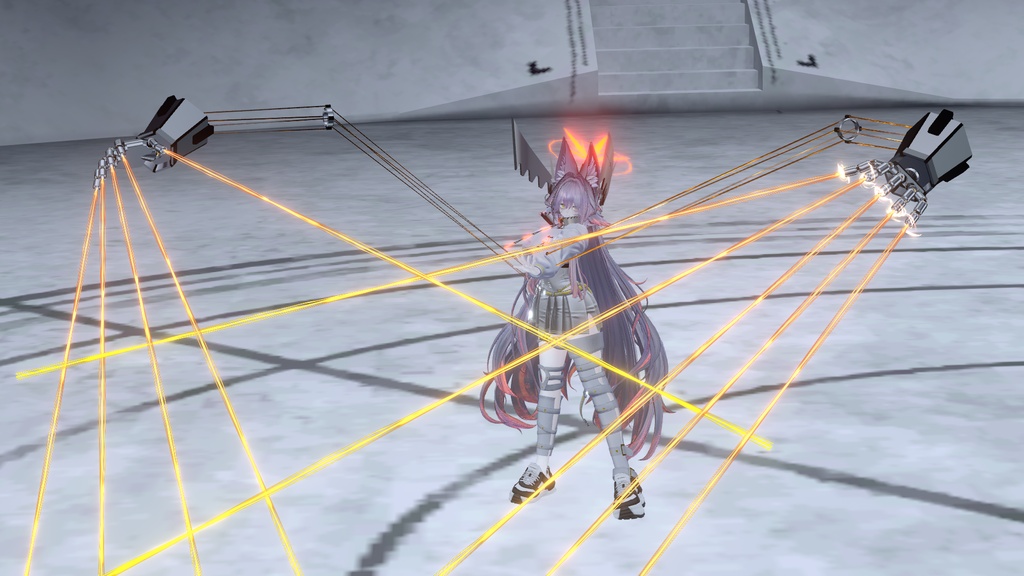 【VRChat対応】【MA対応】有線ビームハンド