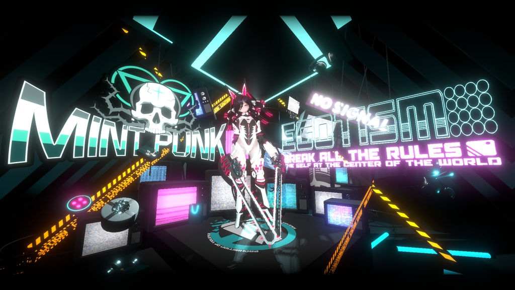 【VRChat想定】【Rize専用】バニーっぽいサイバー系衣装Ver.1.0.0【無料あり】