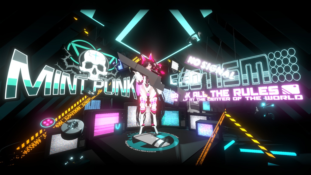 【VRChat想定】【Rize専用】バニーっぽいサイバー系衣装Ver.1.0.0【無料あり】